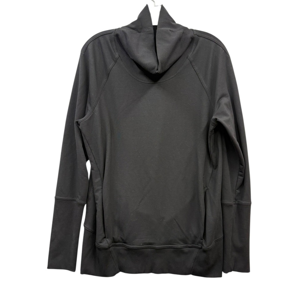 Lululemon High Lines Pullover Black Funnel Neck Kangaroo Pocket Athleisure 8